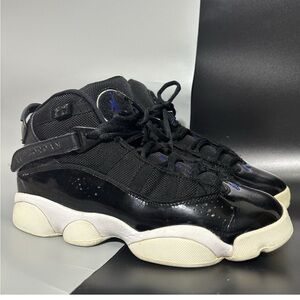 #404 Black and White Air Jordan Space Jams 5 hole Sneakers